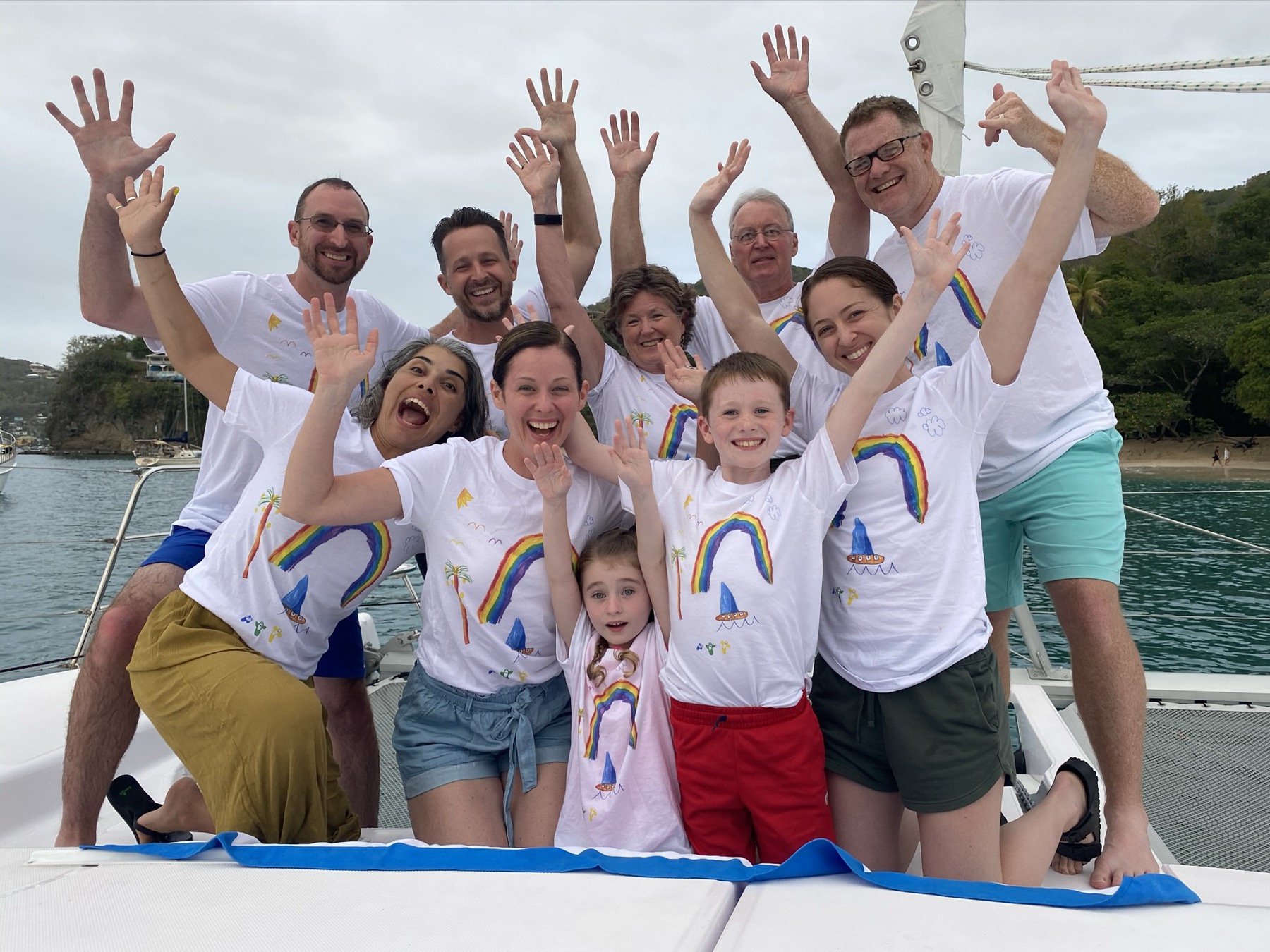 Family rainbow tees